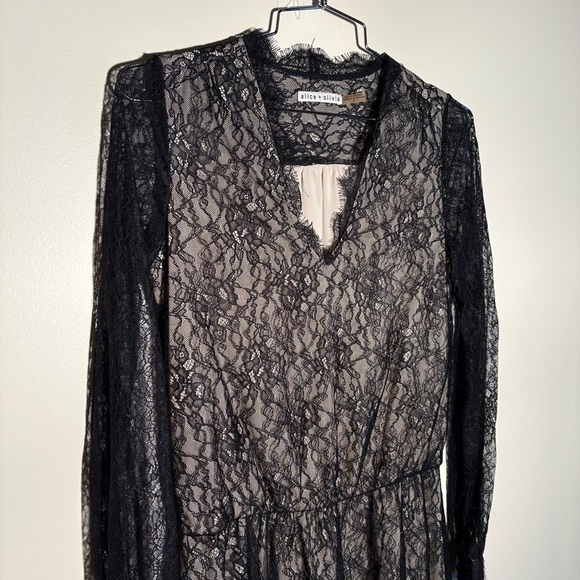 Alice + Olivia Lace Drop Waist Mini Dress - Picture 3 of 11